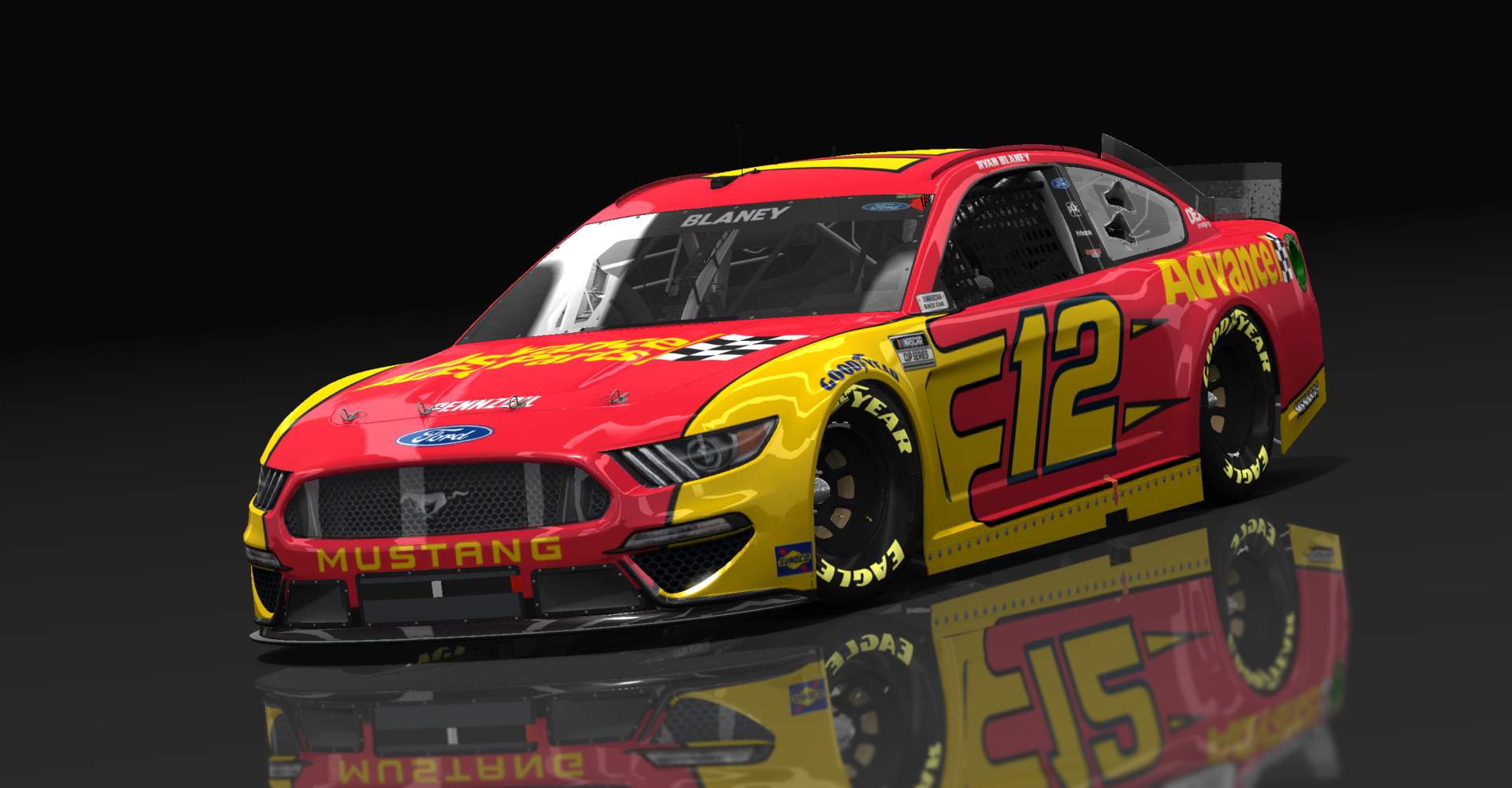 Ford Mustang NASCAR '21, skin #12Ryan_Blaney