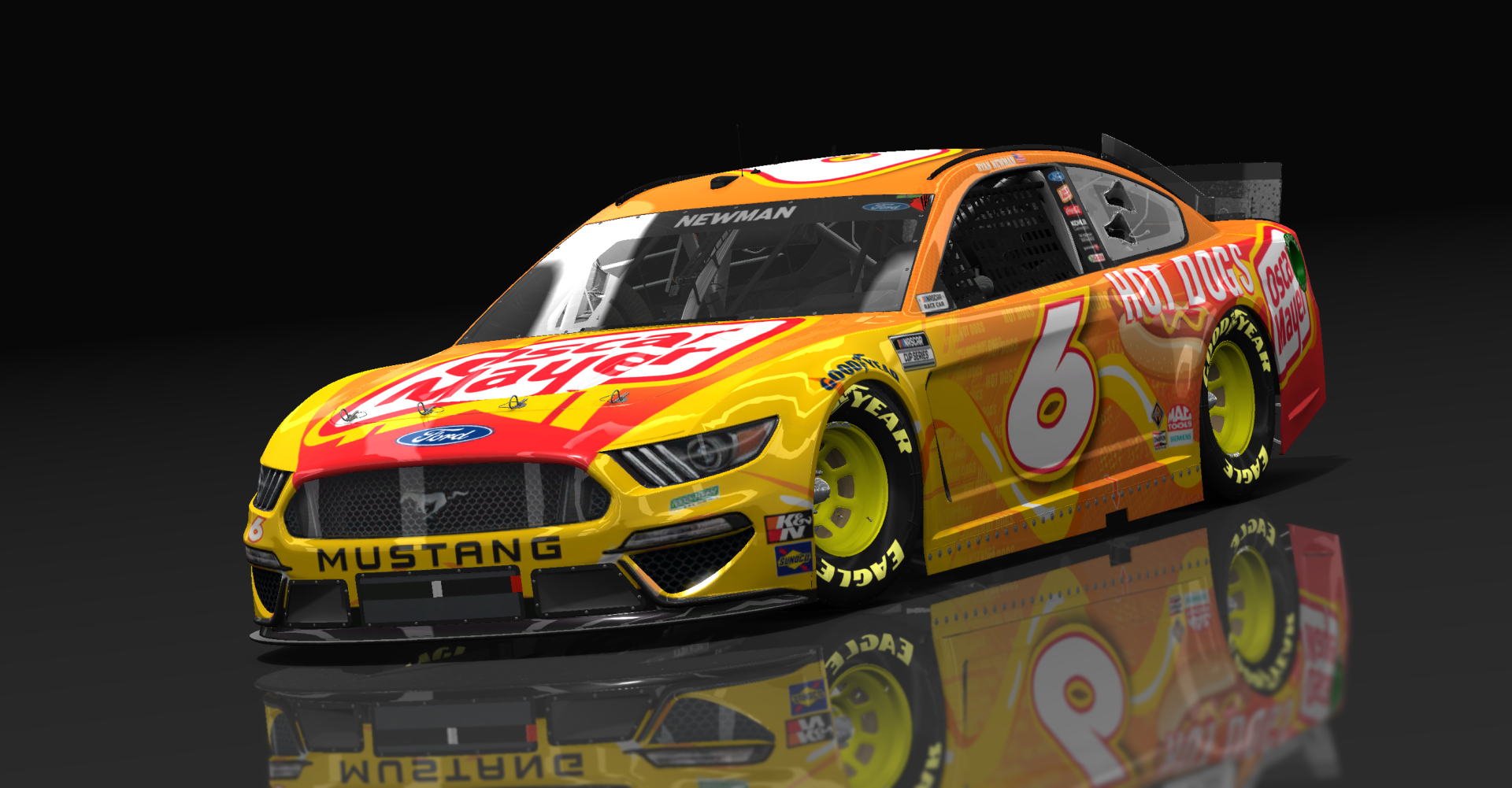 Ford Mustang NASCAR '21, skin #6Ryan_Newman