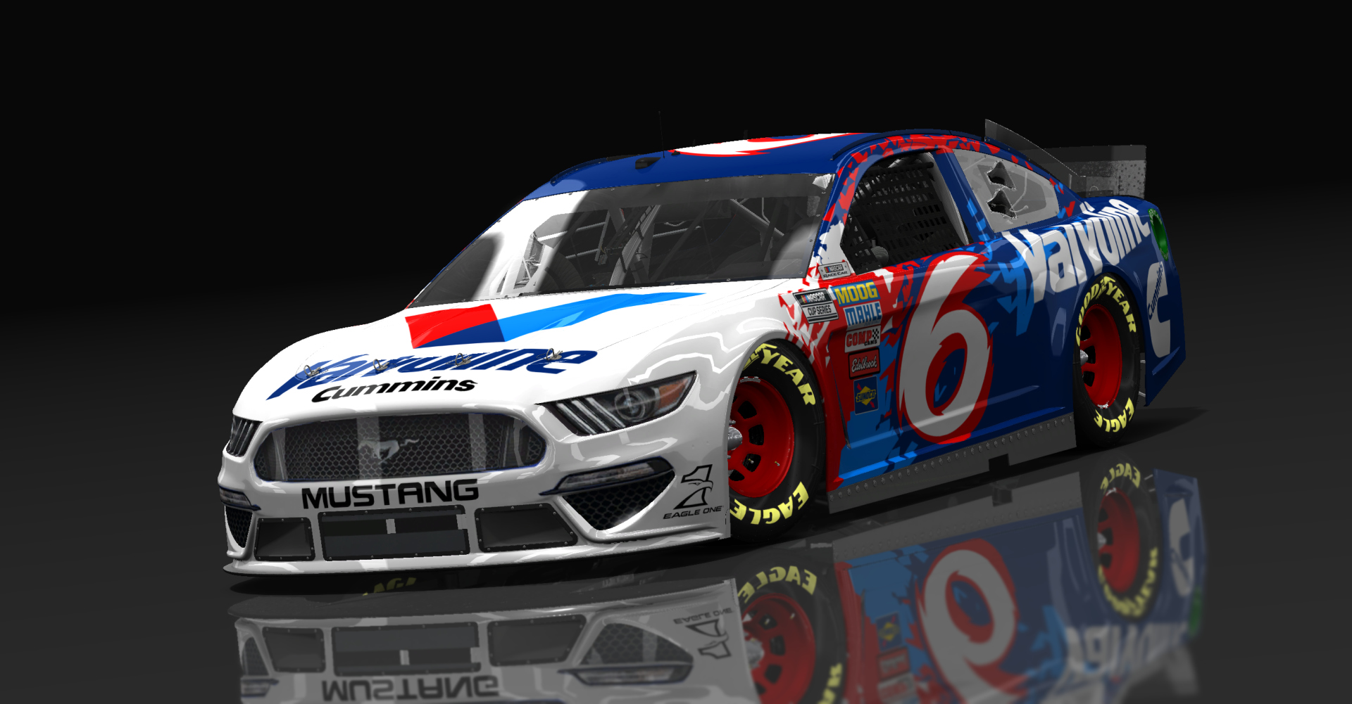 Ford Mustang NASCAR '21, skin #6_Eagle One