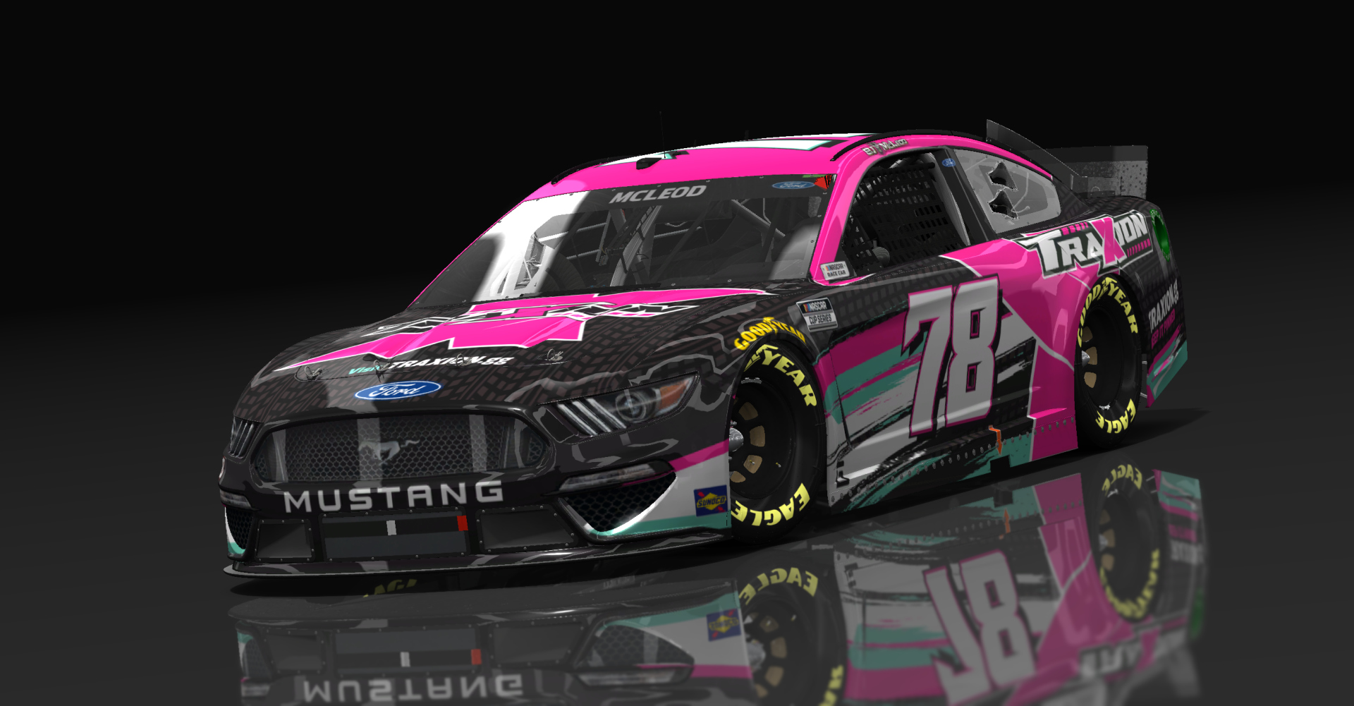 Ford Mustang NASCAR '21, skin #78BJ_McLeod