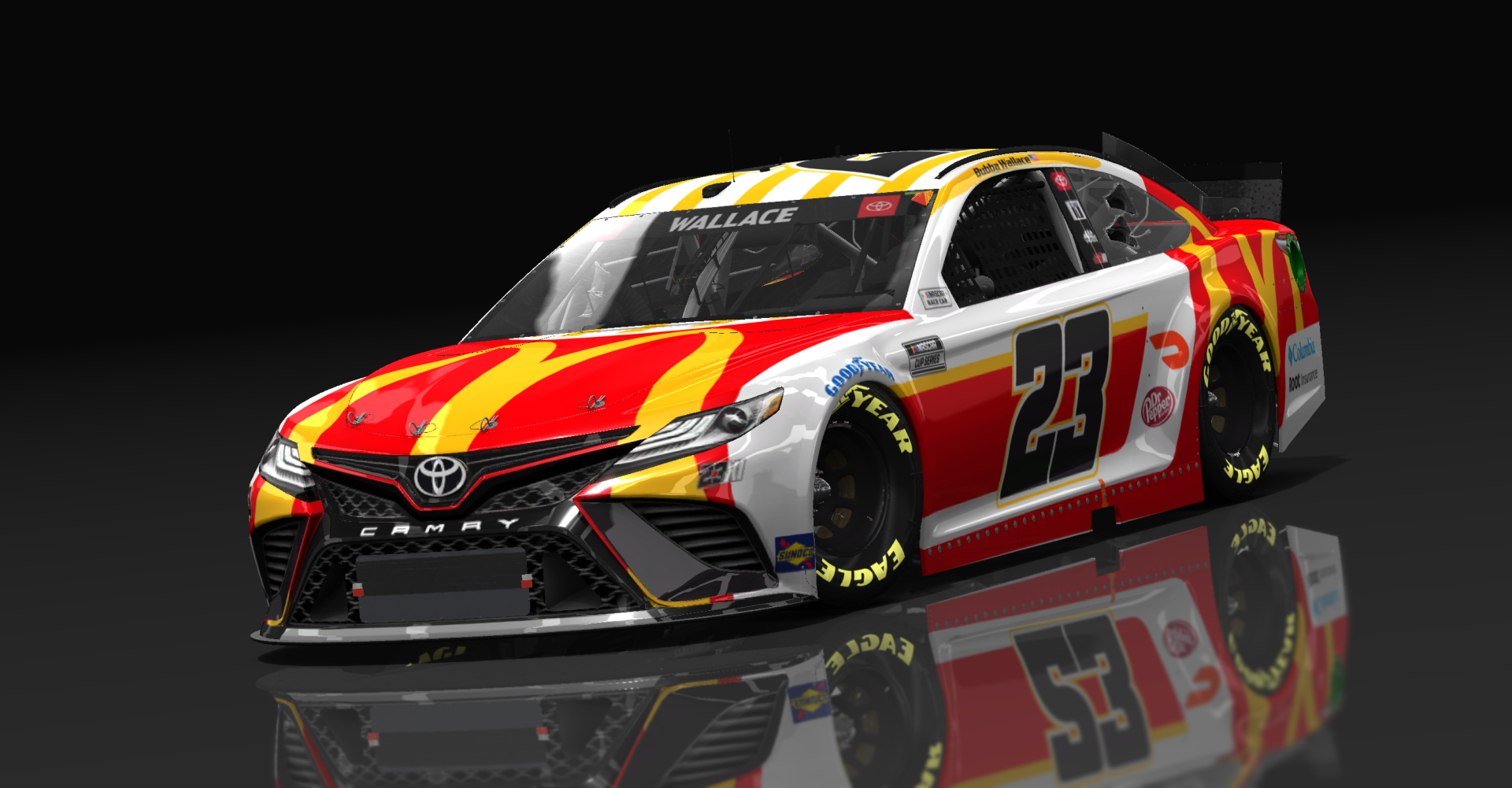 Toyota Camry NASCAR '21, skin #23Bubba_Wallace