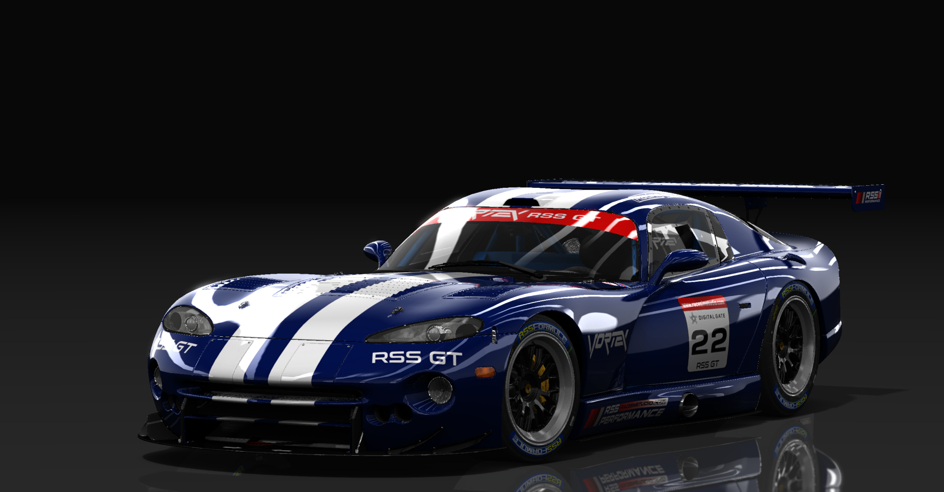 Dodge Viper GTS-R, skin blue_stripes