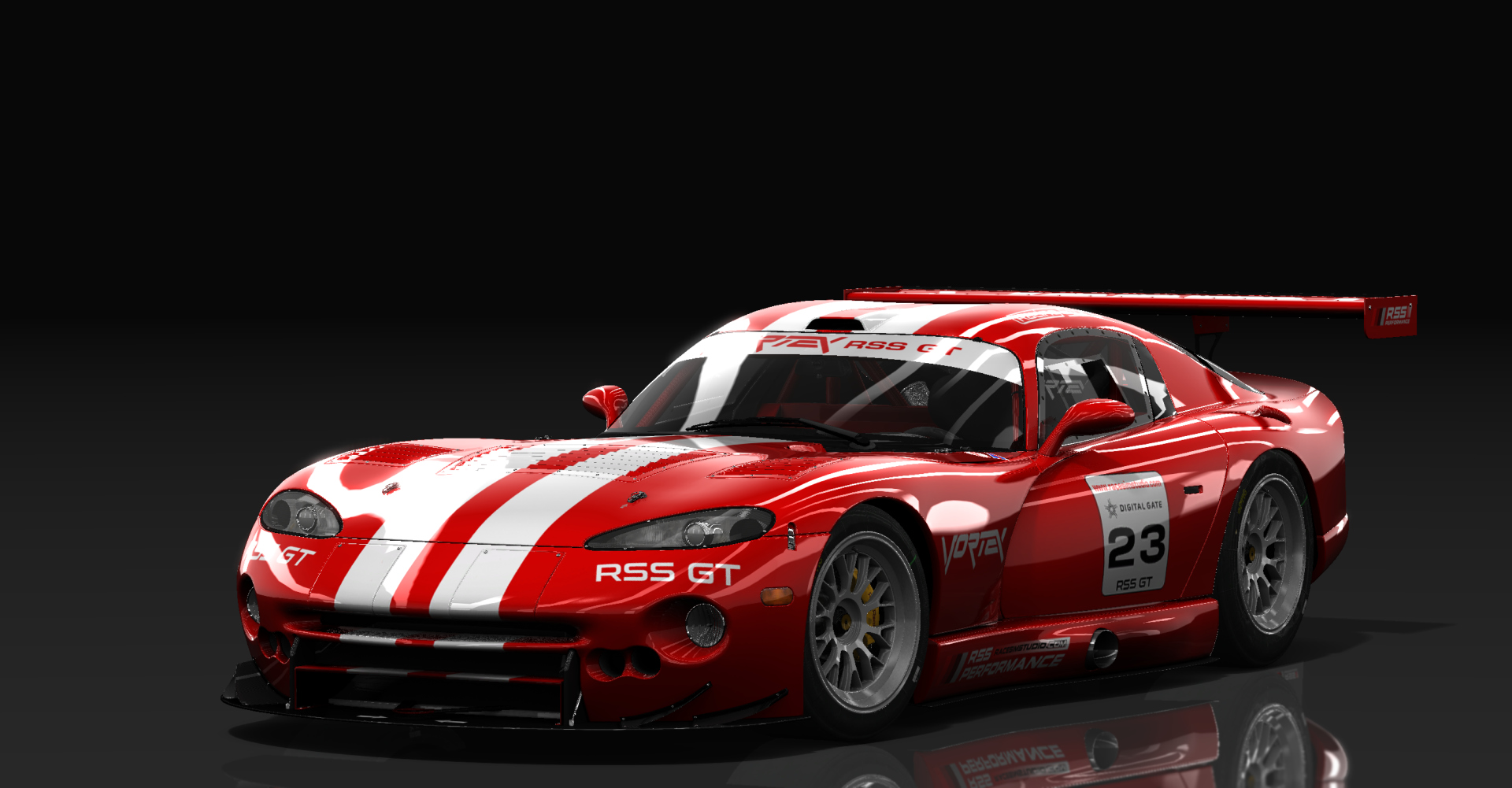 Dodge Viper GTS-R, skin red_stripes