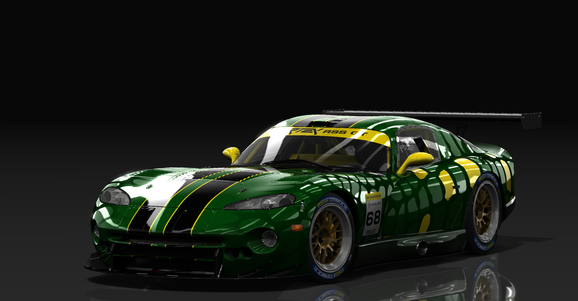 Dodge Viper GTS-R, skin snake_green