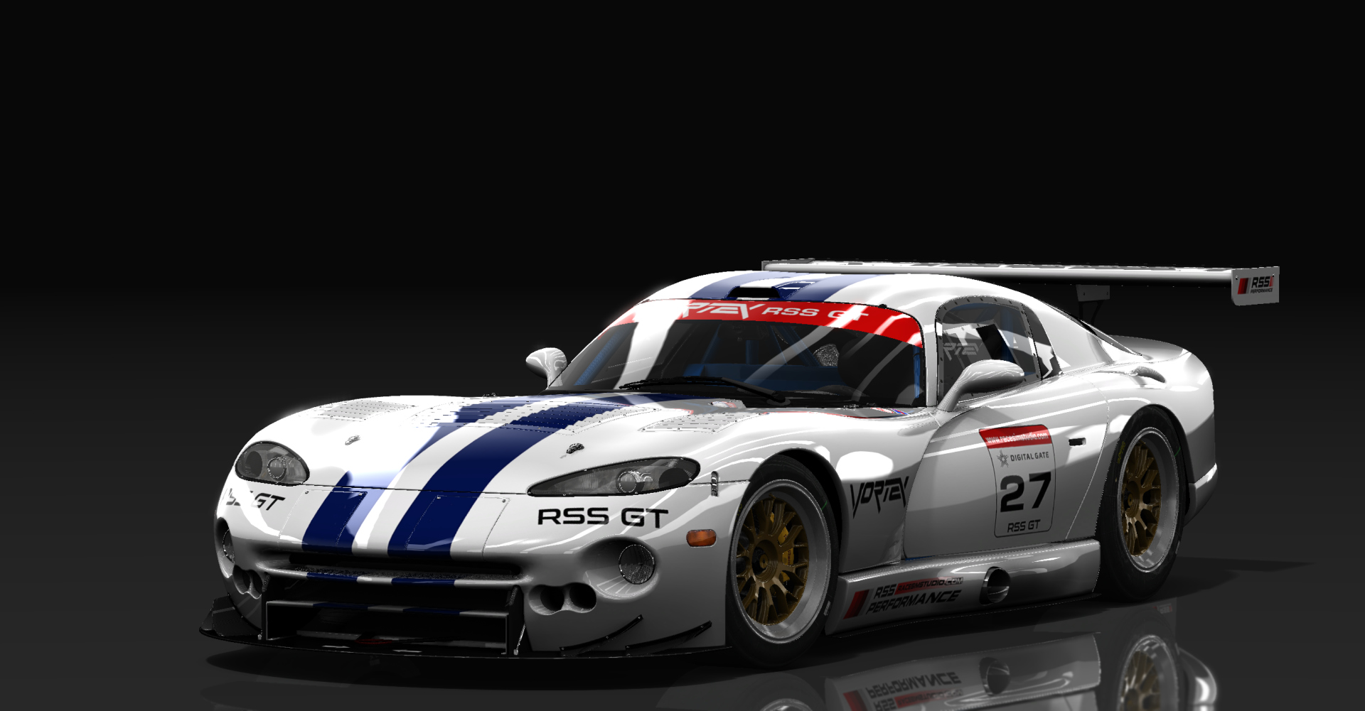 Dodge Viper GTS-R, skin white_stripes