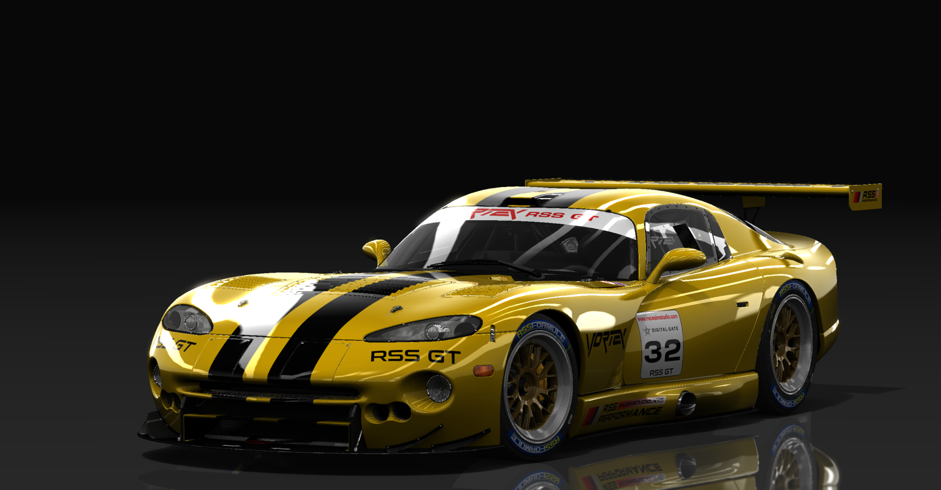 Dodge Viper GTS-R, skin yellow_stripes